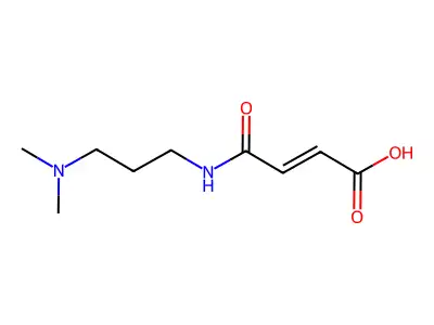 (Z)-4-[3-(dimethylamino)propylamino]-4-oxobut-2-enoic acid structure