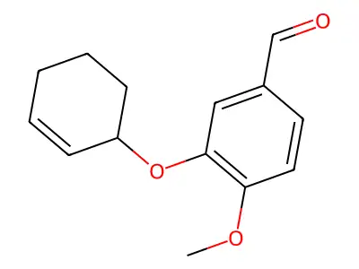 3-(2-Cyclohexenyloxy)-4-methoxybenzenecarbaldehyde structure
