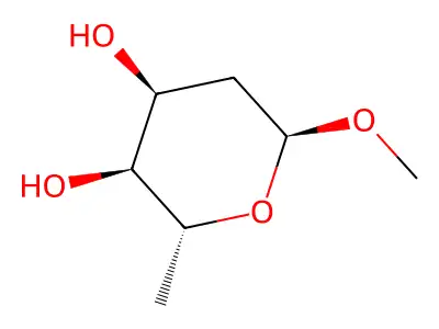 Methyl 2,6-dideoxyhexopyranoside structure