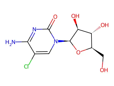 5-Chloro-1-(b-D-arabinofuranosyl)cytidine structure