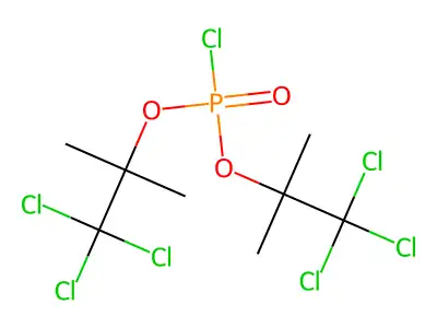 Bis(2,2,2-trichloro-1,1-dimethylethyl) phosphorochloridate structure