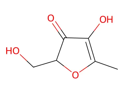 4-Hydroxy-2-(hydroxymethyl)-5-methyl-3(2H)-furanone structure