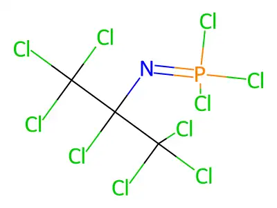 Phosphorimidic trichloride, [1,2,2,2-tetrachloro-1-(trichloromethyl)ethyl]- structure