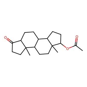 8a,10a-Dimethyl-6-oxohexadecahydrodicyclopenta[a,f]naphthalen-1-yl acetate structure