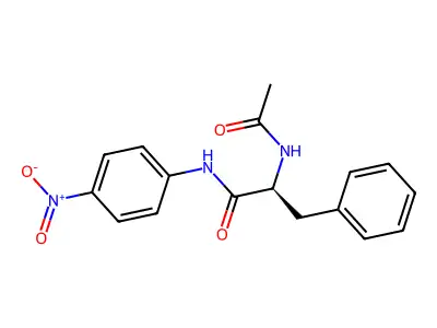 2-acetamido-N-(4-nitrophenyl)-3-phenylpropanamide structure