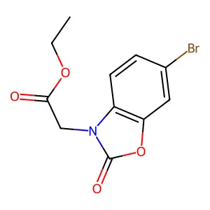 Ethyl 2-(6-bromo-2-oxobenzo[d]oxazol-3(2H)-yl)acetate structure