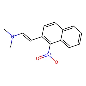 N,N-dimethyl-2-(1-nitronaphthalen-2-yl)ethenamine structure