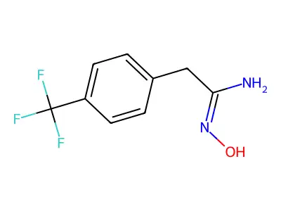 N'-hydroxy-2-[4-(trifluoromethyl)phenyl]acetamidine structure