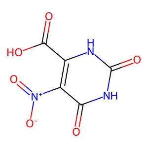 1,2,3,6-四氢-5-硝基-2,6-二氧代嘧啶-4-甲酸 structure