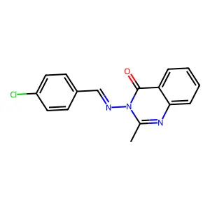 4(3H)-Quinazolinone, 3-[[(4-chlorophenyl)methylene]amino]-2-methyl- structure