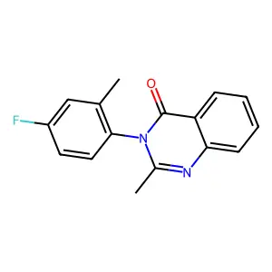 4(3H)-Quinazolinone, 3-(4-fluoro-2-methylphenyl)-2-methyl- structure
