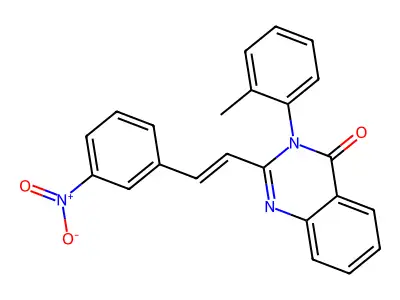 3-(2-methylphenyl)-2-[(E)-2-(3-nitrophenyl)ethenyl]quinazolin-4-one structure