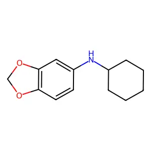 N-cyclohexyl-2H-1,3-benzodioxol-5-amine structure