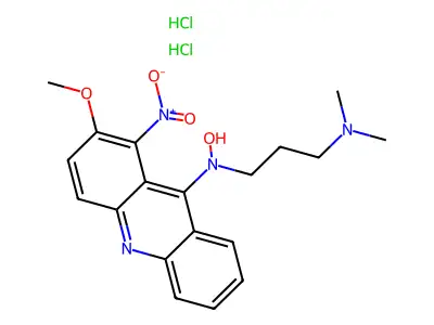 1,3-Propanediamine, N,N-dimethyl-N'-(2-methoxy-1-nitro-9-acridinyl)-, N-oxide, dihydrochloride structure