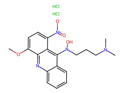 1,3-Propanediamine, N,N-dimethyl-N'-(4-methoxy-1-nitro-9-acridinyl)-, N-oxide, dihydrochloride structure