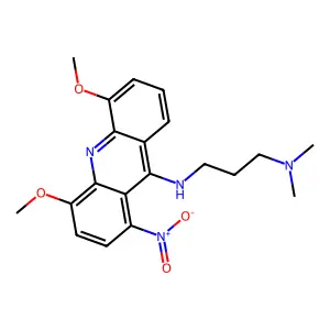 1,3-Propanediamine, N'-(4,5-dimethoxy-1-nitro-9-acridinyl)-N,N-dimethyl- structure