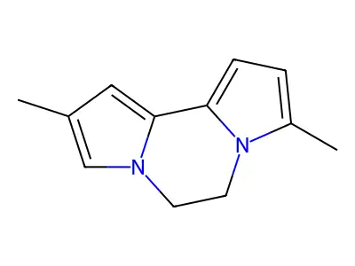 2,8-dimethyl-5,6-dihydrodipyrrolo[1,2-a:2',1'-c]pyrazine structure