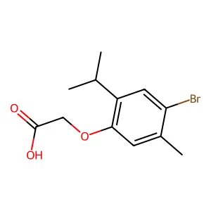 (4-Bromo-2-isopropyl-5-methylphenoxy)acetic acid structure
