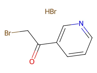 2-Bromo-1-pyridin-1-ium-3-ylethanone bromide structure