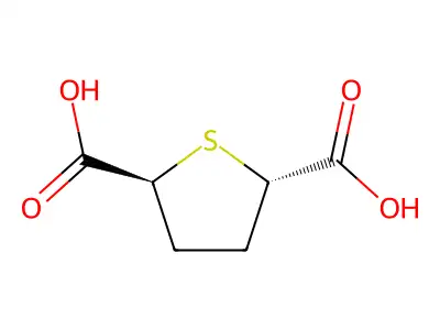 (2S,5S)-thiolane-2,5-dicarboxylic acid structure