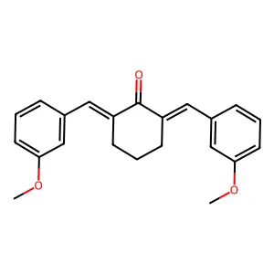 2,6-bis(3-methoxybenzylidene)cyclohexanone structure