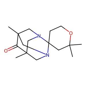 2',2',5,7-Tetramethyl-6-oxospiro(1,3-diazaadamantane-2,4'-tetrahydropyrane) structure