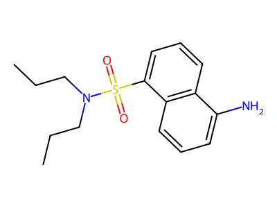 5-amino-N,N-dipropylnaphthalene-1-sulfonamide structure