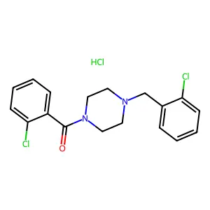 Piperazine, 1-(o-chlorobenzoyl)-4-(o-chlorobenzyl)-, hydrochloride structure