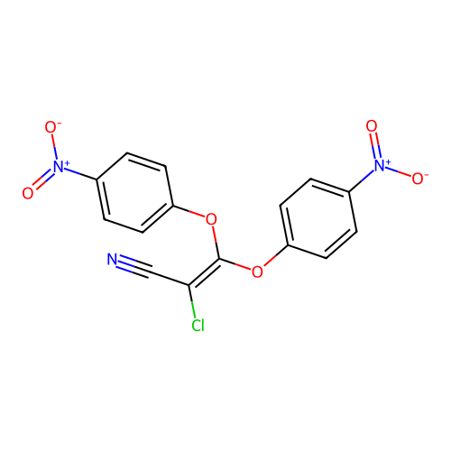 Acrylonitrile, 2-chloro-3,3-bis-(4-nitrophenoxy)- structure