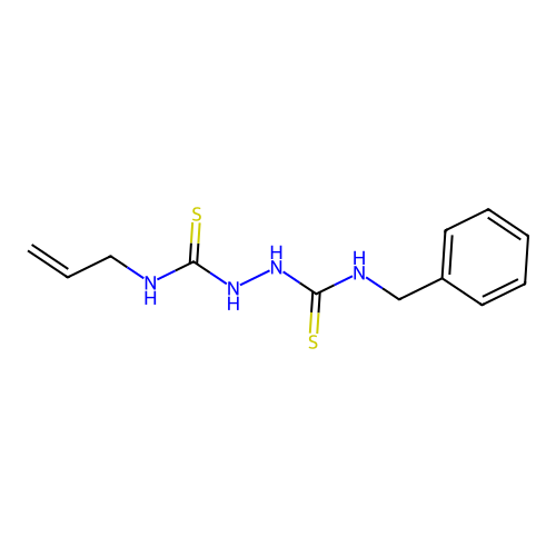 N-benzyl-N'-(prop-2-en-1-yl)hydrazine-1,2-dicarbothioamide structure