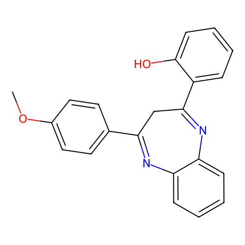 2-[4-(4-methoxyphenyl)-3H-1,5-benzodiazepin-2-yl]phenol structure