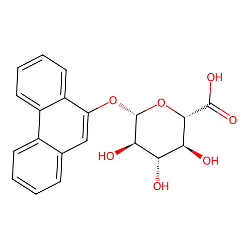 9-phenanthryl beta-D-glucosiduronic acid structure