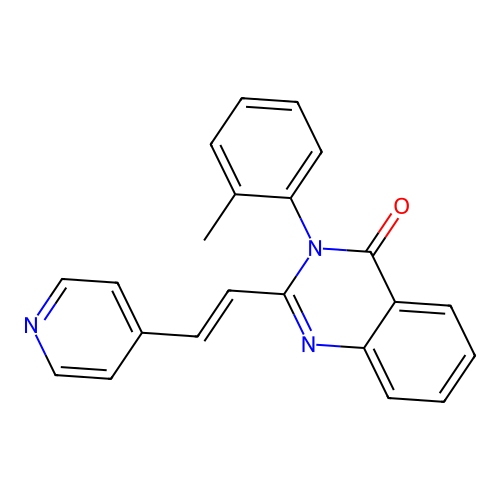 4(3H)-Quinazolinone, 2-(2-(4-pyridyl)ethenyl)-3-(o-tolyl)- structure