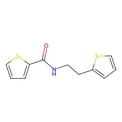 N-[2-(thiophen-2-yl)ethyl]thiophene-2-carboxamide structure