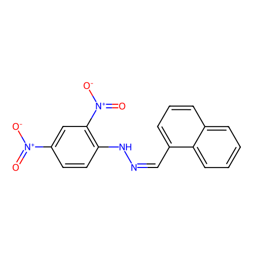 N-[(Z)-naphthalen-1-ylmethylideneamino]-2,4-dinitroaniline structure