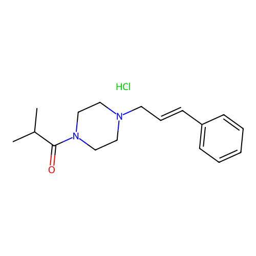 Piperazine, 1-isobutyryl-4-(phenylallyl)-, hydrochloride structure