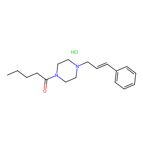 Piperazine, 1-(phenylallyl)-4-valeryl-, hydrochloride structure