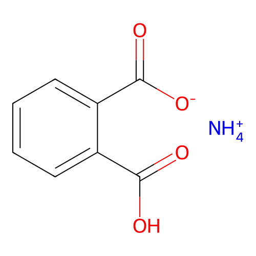 Ammonium hydrogen phthalate structure