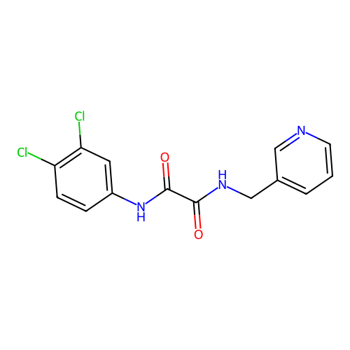 N-(3,4-dichlorophenyl)-N'-(pyridin-3-ylmethyl)ethanediamide structure