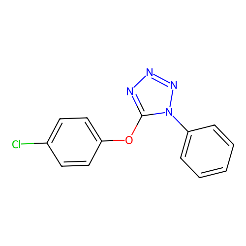 5-(4-chlorophenoxy)-1-phenyl-1H-tetrazole structure