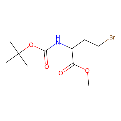 Methyl 4-bromo-2-(tert-butoxycarbonylamino)butanoate structure