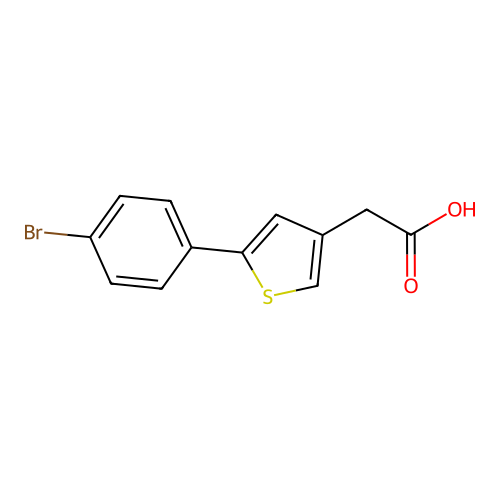 3-Thiopheneacetic acid, 5-(4-bromophenyl)- structure