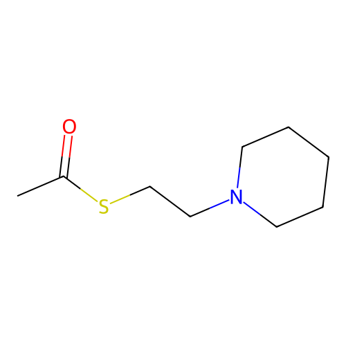 S-[2-(1-Piperidinyl)ethyl] ethanethioate structure