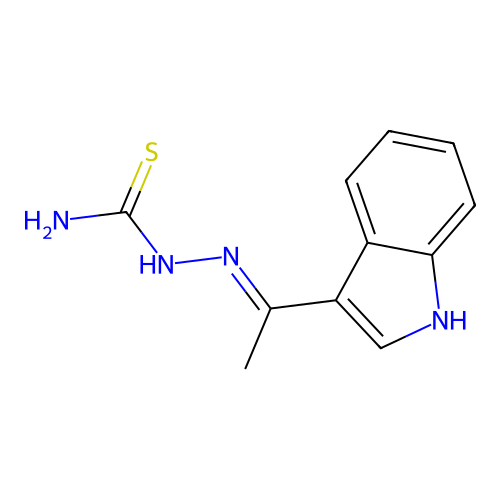[1-(1H-indol-3-yl)ethylideneamino]thiourea structure