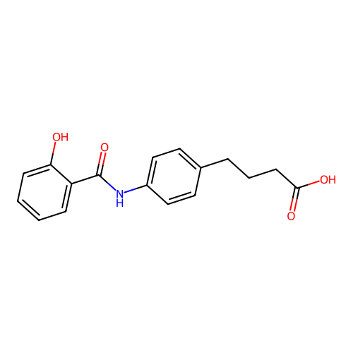 4-(4-((2-Hydroxybenzoyl)amino)phenyl)butyric acid structure