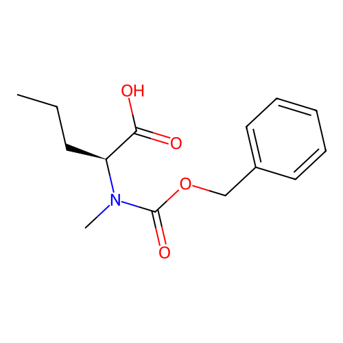 (2S)-2-{[(Benzyloxy)carbonyl](methyl)amino}pentanoic acid structure