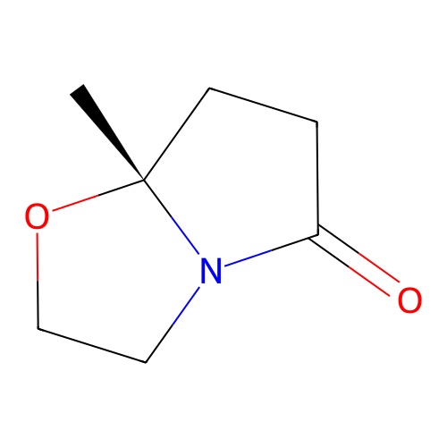 (7aR)-7a-methyl-2,3,6,7-tetrahydropyrrolo[2,1-b][1,3]oxazol-5-one structure