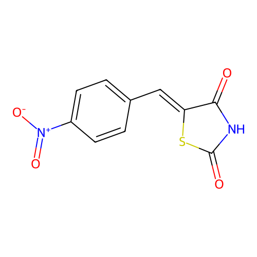 (5Z)-5-[(4-nitrophenyl)methylidene]-1,3-thiazolidine-2,4-dione structure