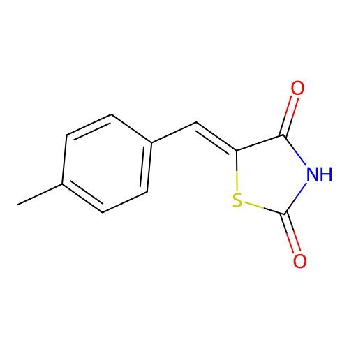 (5Z)-5-[(4-methylphenyl)methylidene]-1,3-thiazolidine-2,4-dione structure