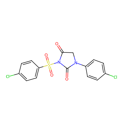 1-(4-Chlorophenyl)-3-(4-chlorophenyl)sulfonylimidazolidine-2,4-dione structure